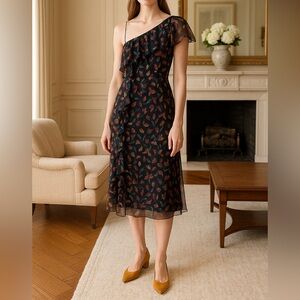 Rachel Zoe Floral Silk One-Shoulder Designer‎ Dress.So elegant!